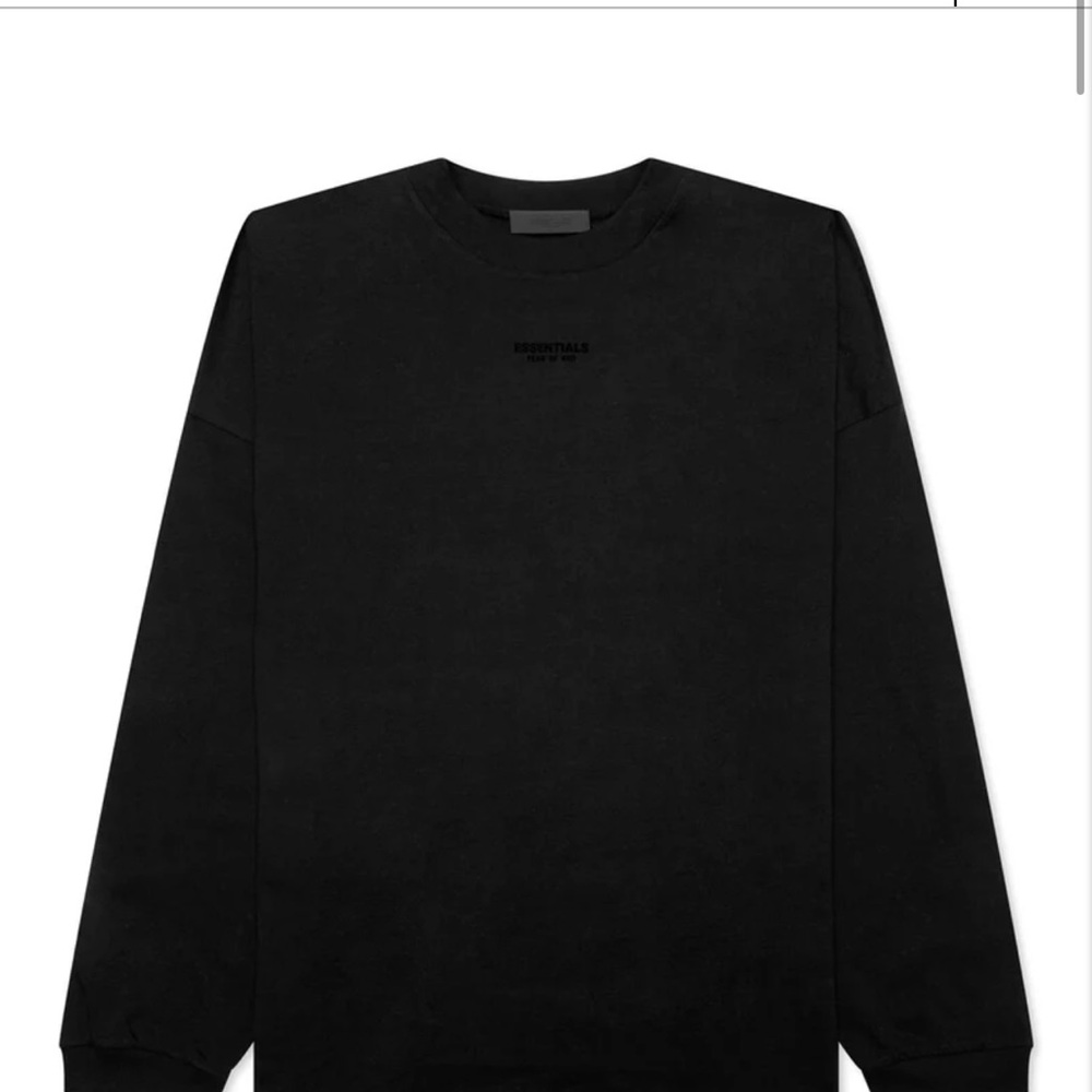 Essentials Jet Black Crewneck